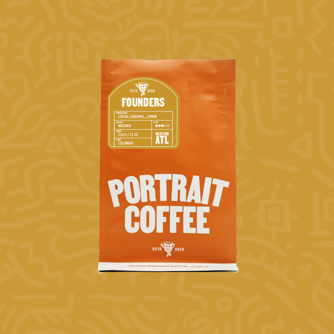 Founders Blend coffee bag by portrait.mom, medium roast Colombia single origin