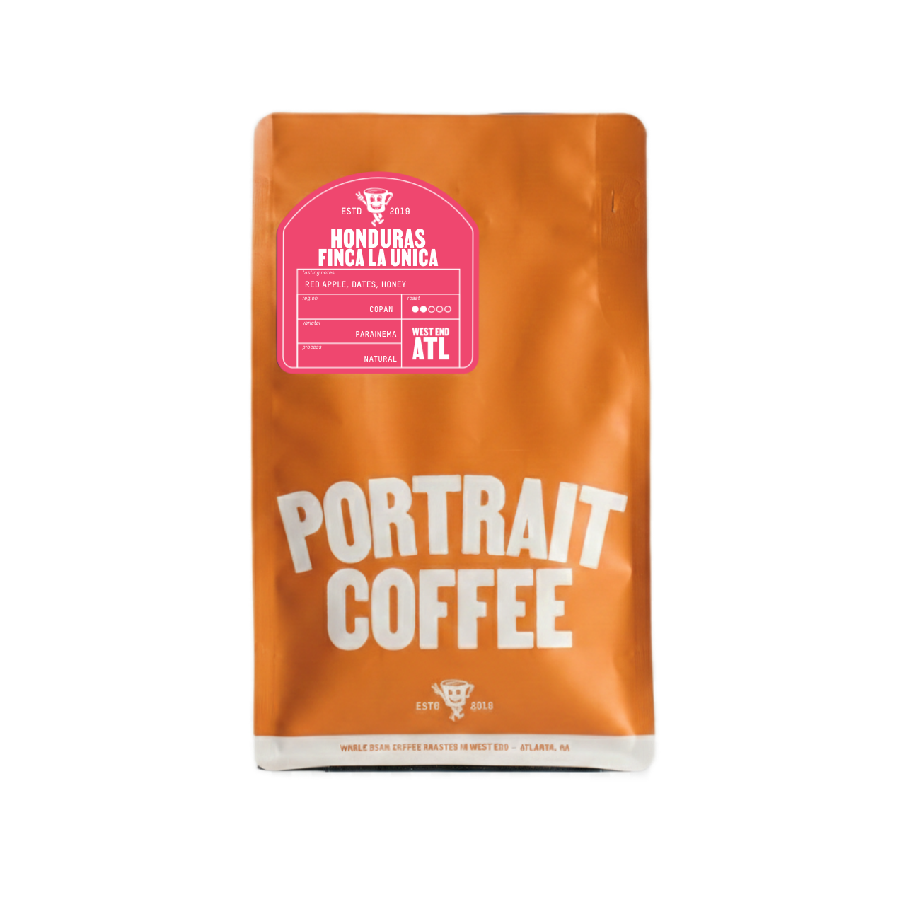 Honduras Finca La Unica Natural coffee bag by portrait.mom, USDA Organic and Fair Trade single origin
