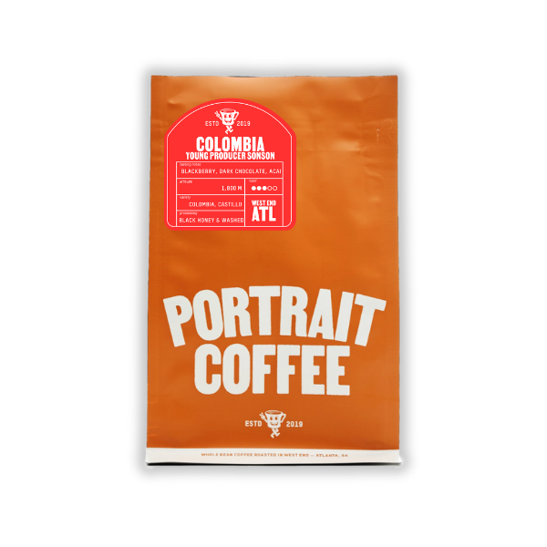 Colombia Sonson Black Honey coffee bag by portrait.mom, single origin from Byron Arcila
