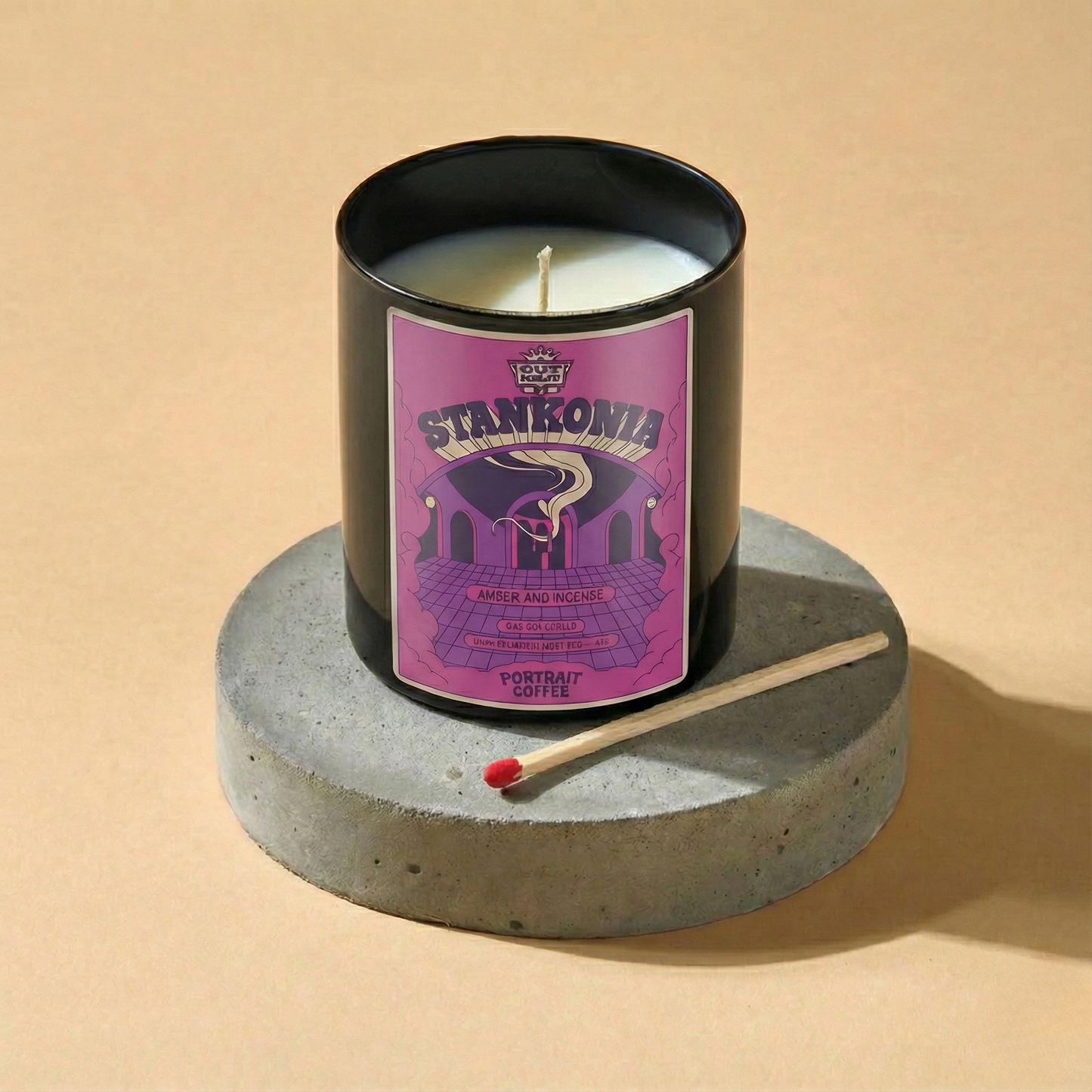 Stankonia Outkast x portrait.mom candle, a limited-edition 8 oz soy candle with amber and incense
